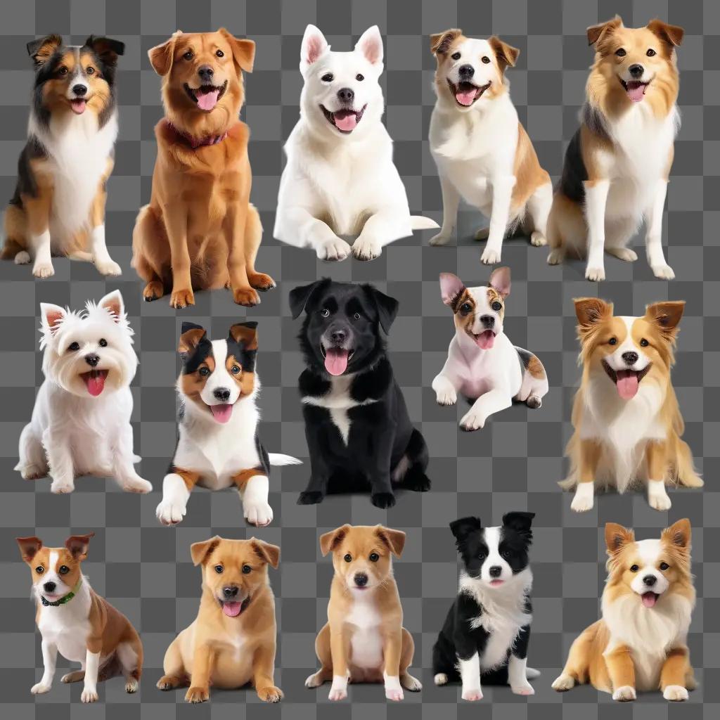 collage of cute dogs in various poses