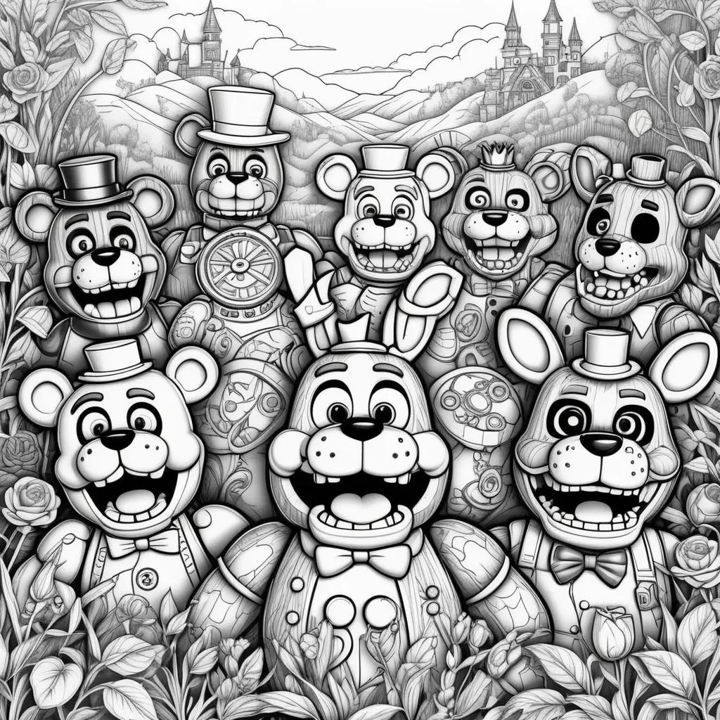 collection of Five Nights at Freddy coloring pages