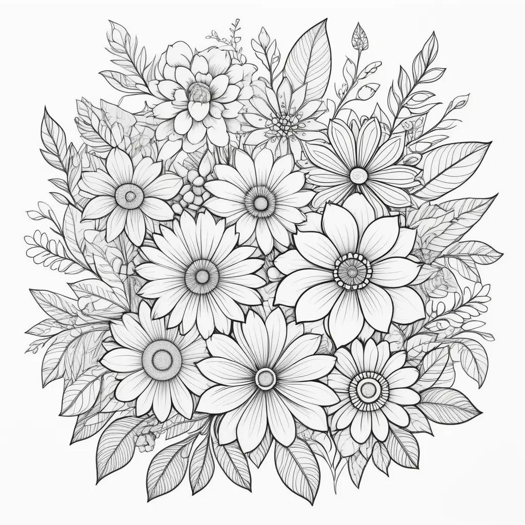 collection of beautiful floral coloring pages to print