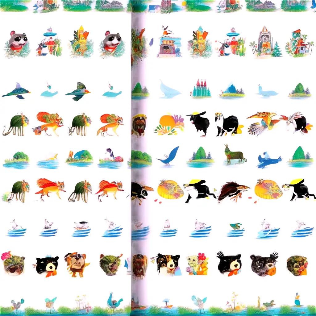 collection of colorful animal clipart and pictures