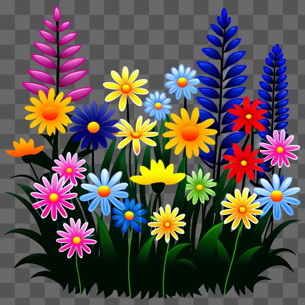 collection of colorful clipart flowers