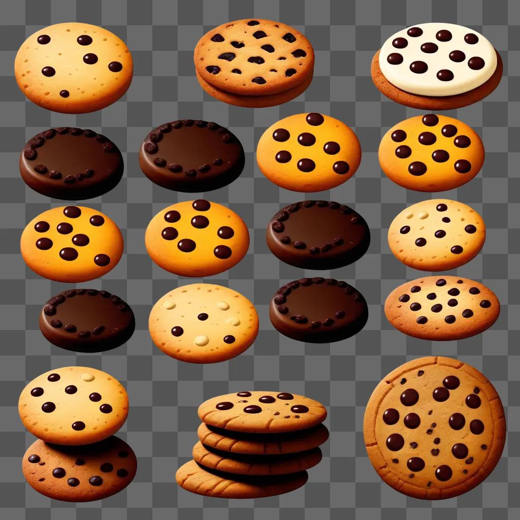 collection of cookies in various shapes and colors