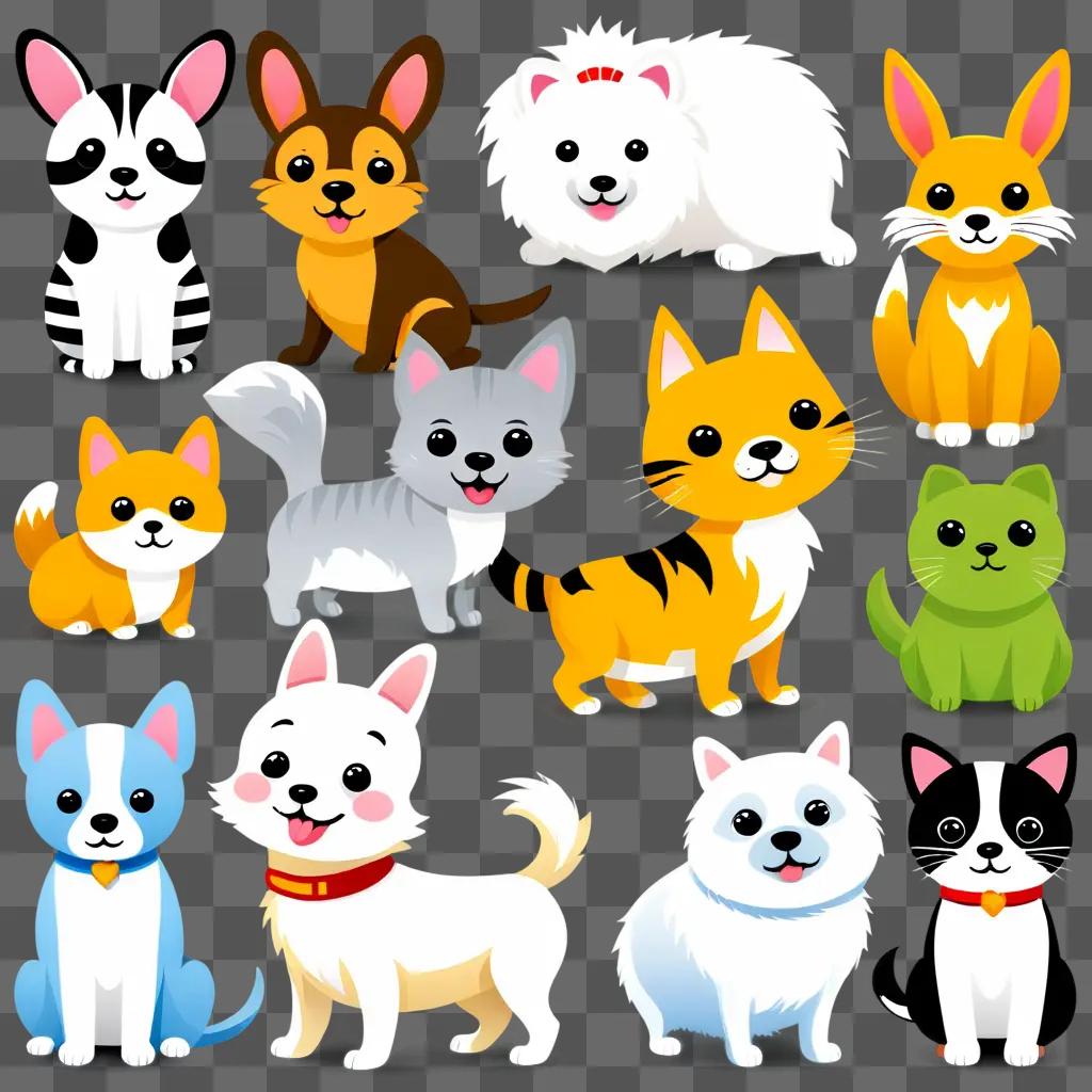 collection of cute pet clipart images