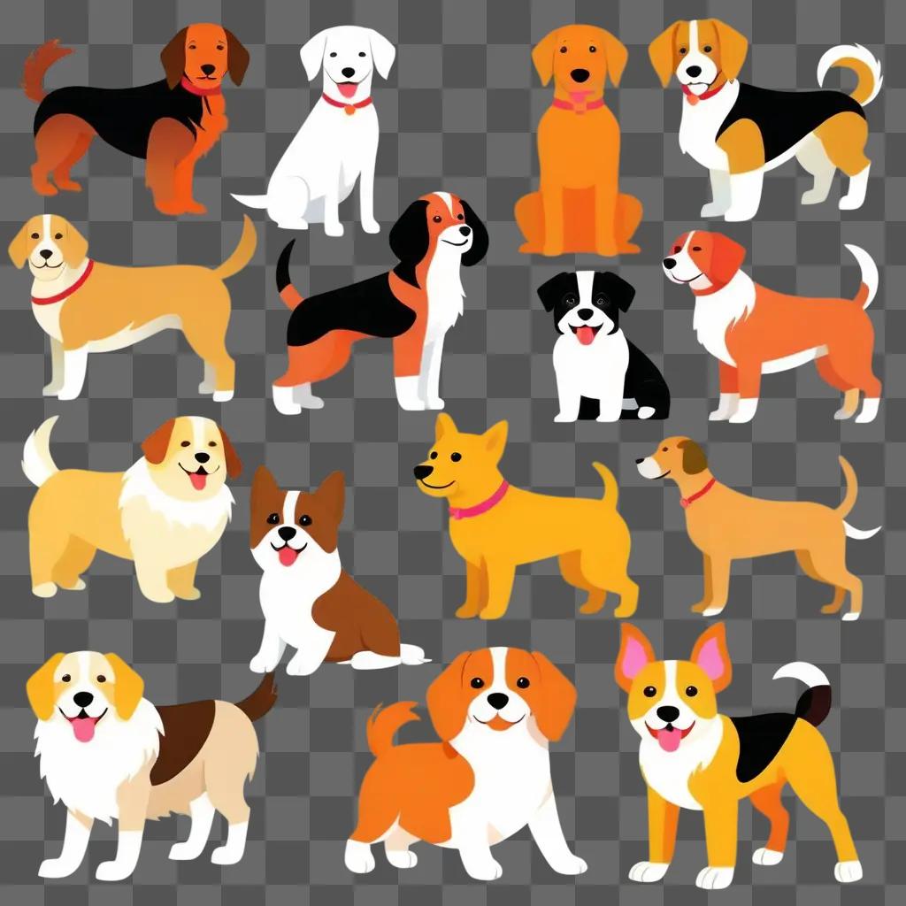 collection of dogs in various poses