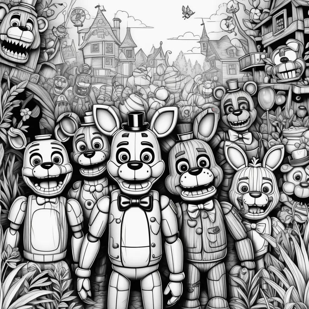 collection of five nights of freddy coloring pages