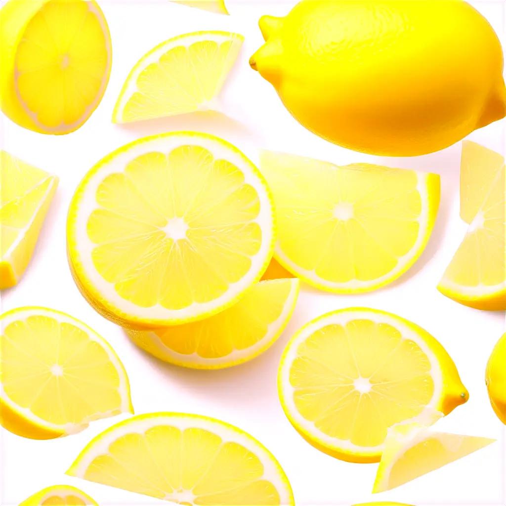 collection of lemon slices and lemons