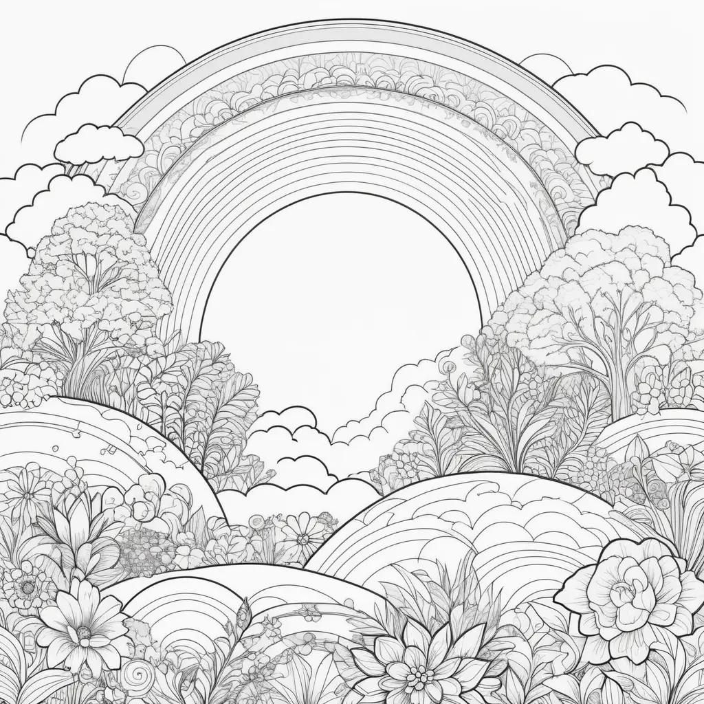 collection of rainbow coloring pages for children