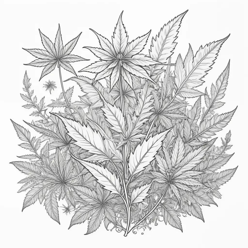 collection of weed coloring pages for adults