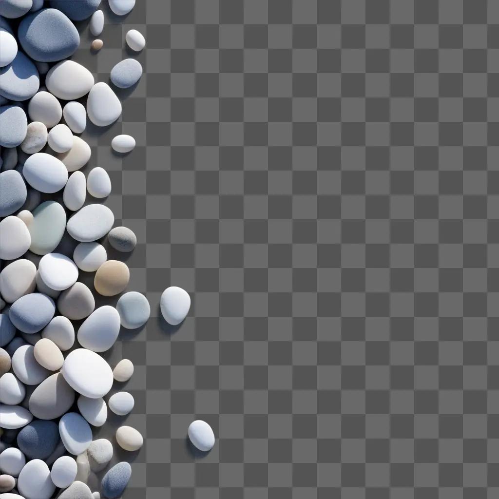 collection of white pebbles on a gray surface