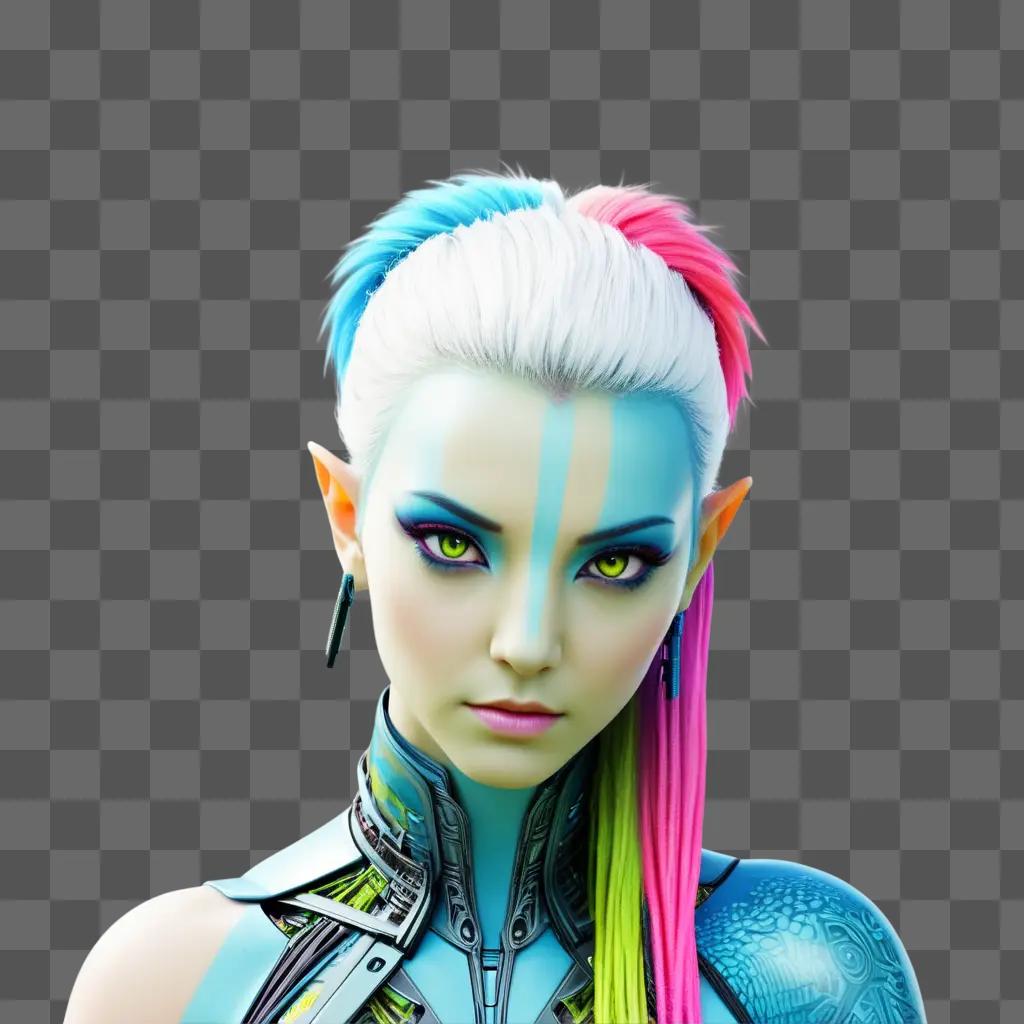 colorful, digitally-altered image of an avatar