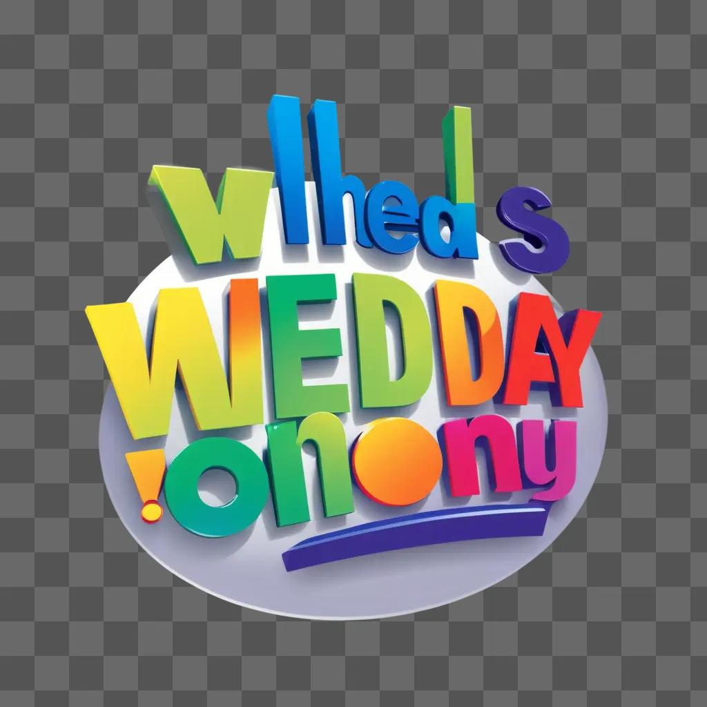 colorful Wednesday clipart design