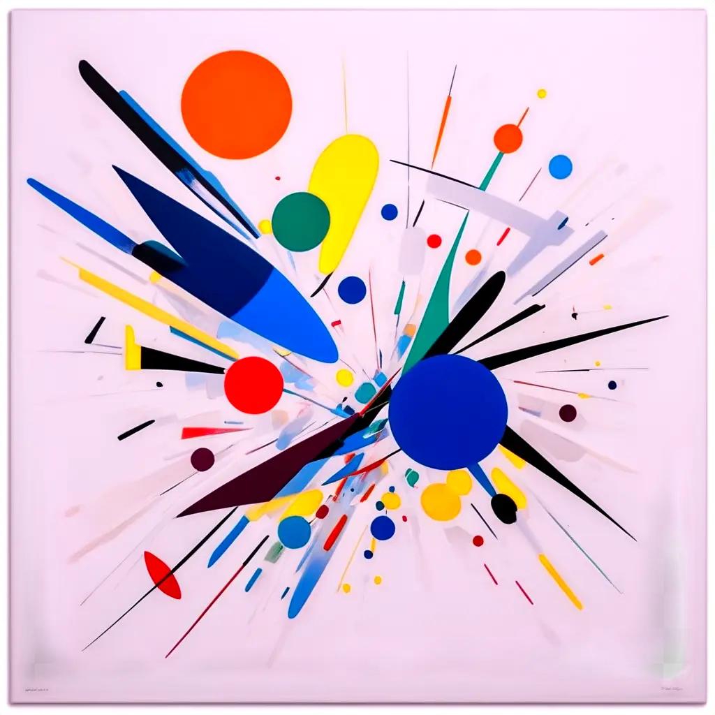 colorful abstract painting on a white surface