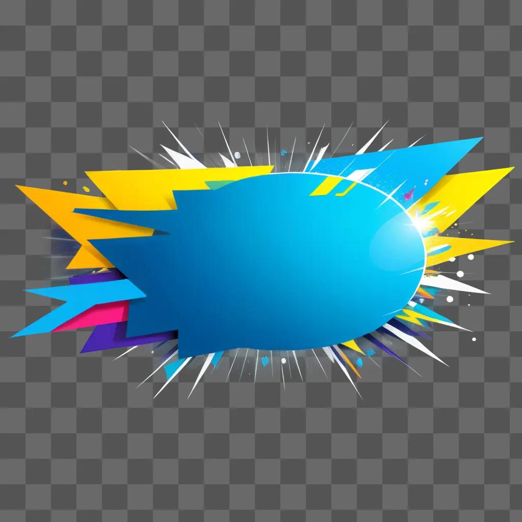 colorful announcement clipart on a blue background