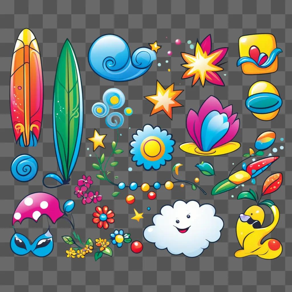 colorful assortment of clipart arts