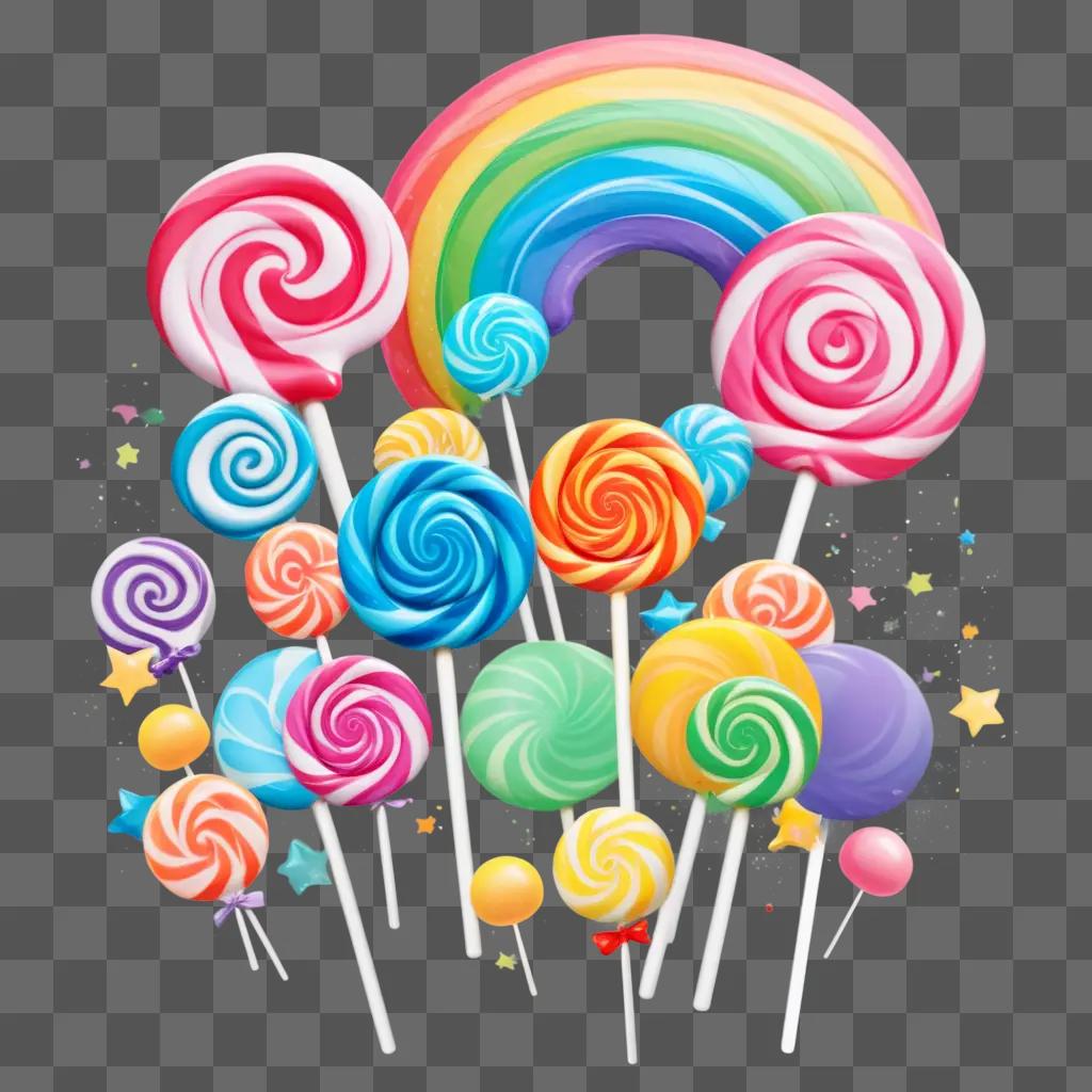 colorful assortment of lollipops and other candy