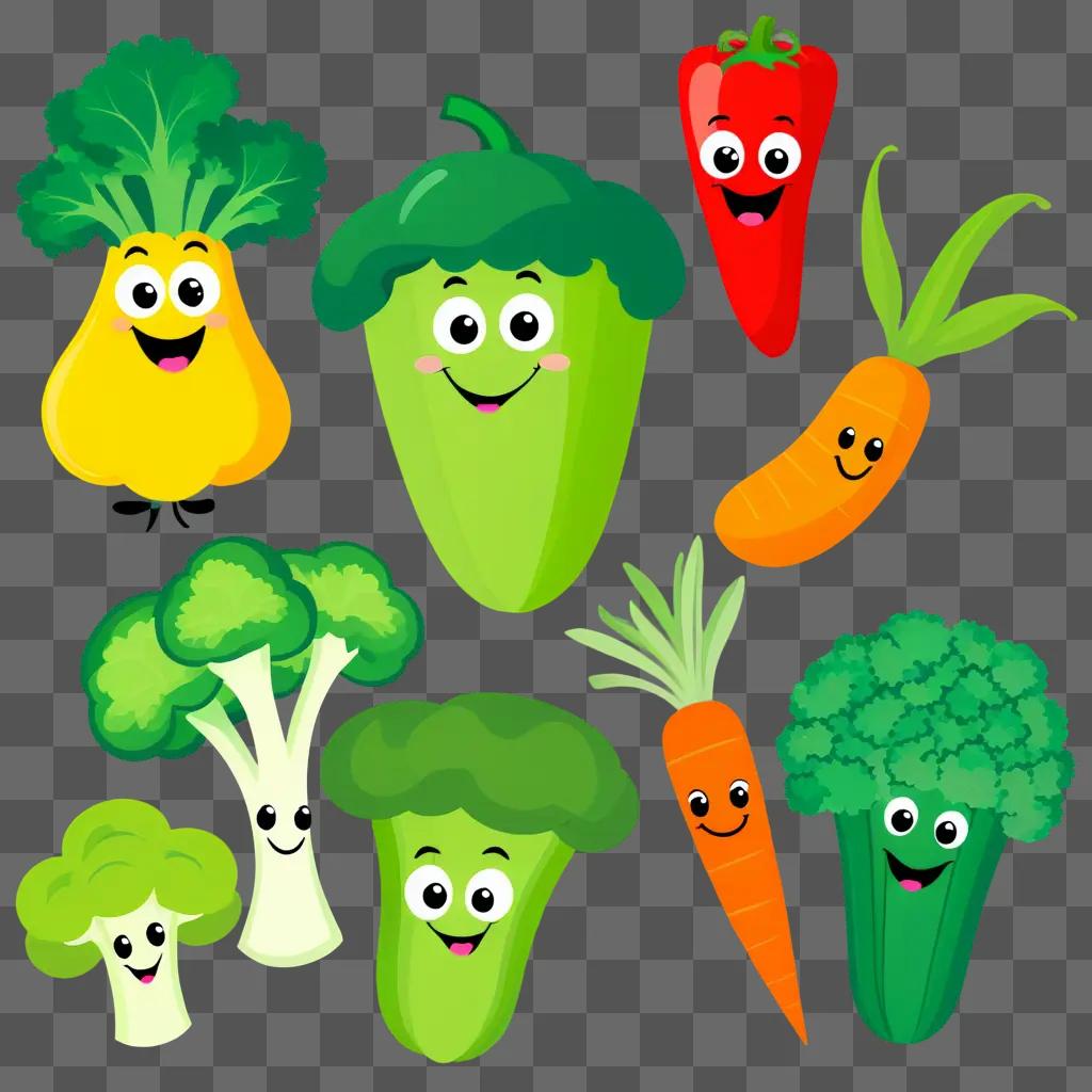 colorful assortment of vegetable clipart