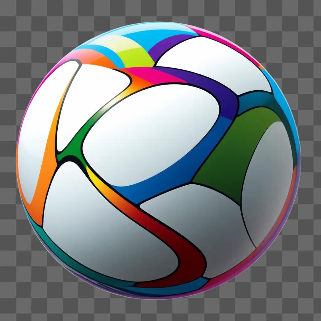 colorful ball with geometric shapes