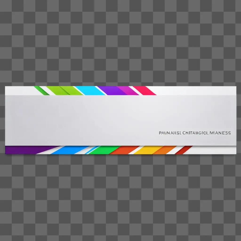 colorful banner on a grey background