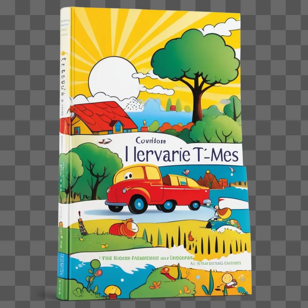 colorful book featuring a happy child in a red truck