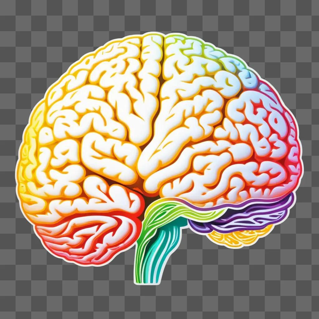 colorful brain clipart graphic