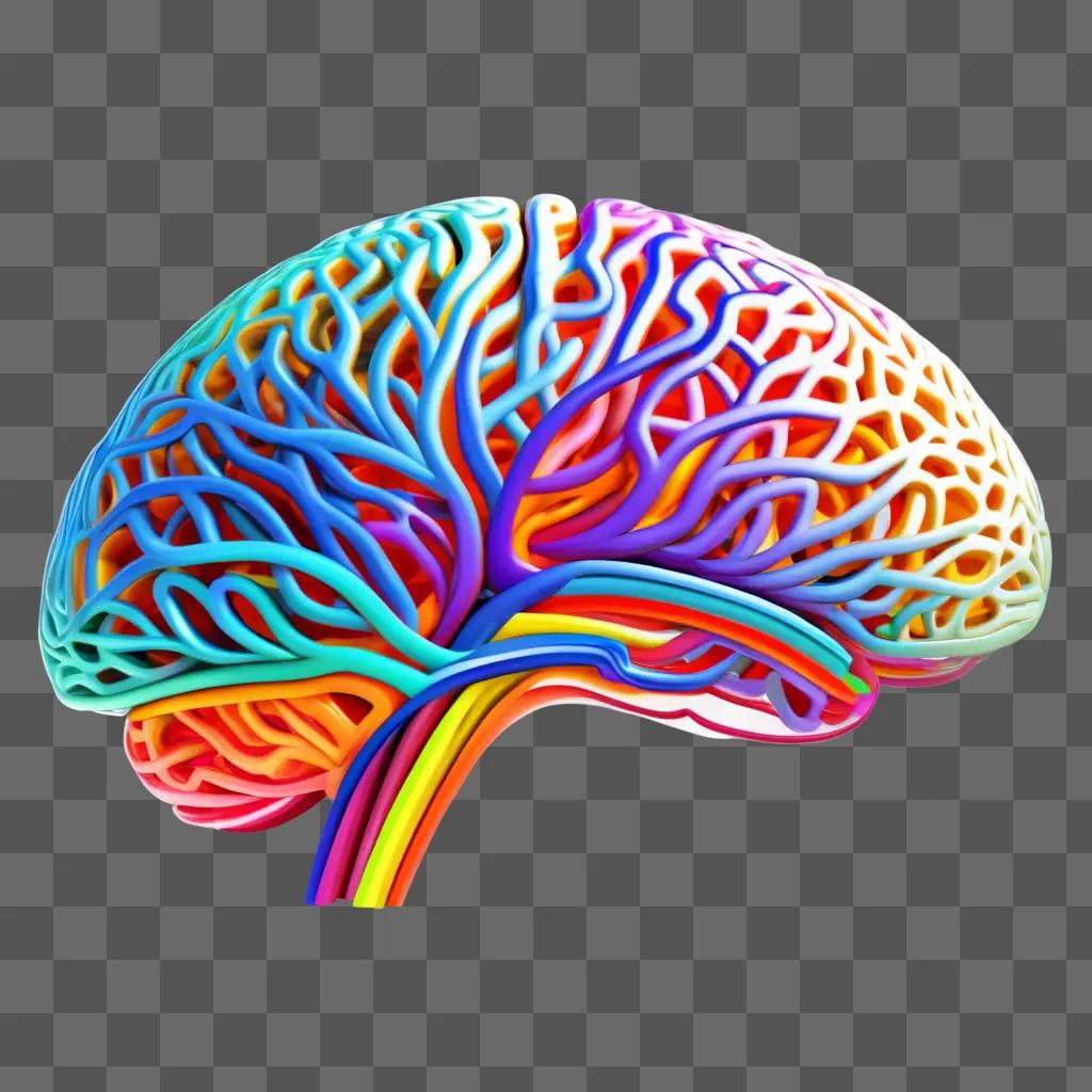 colorful brain is shown in an artistic clipart