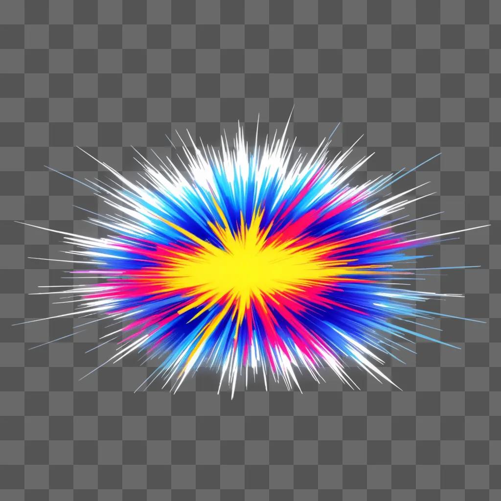 colorful burst of light against a purple background