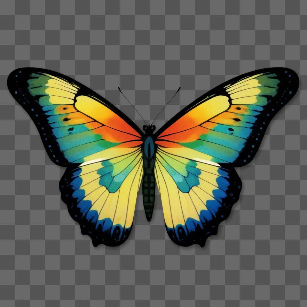 colorful butterfly with a vibrant design on its wings