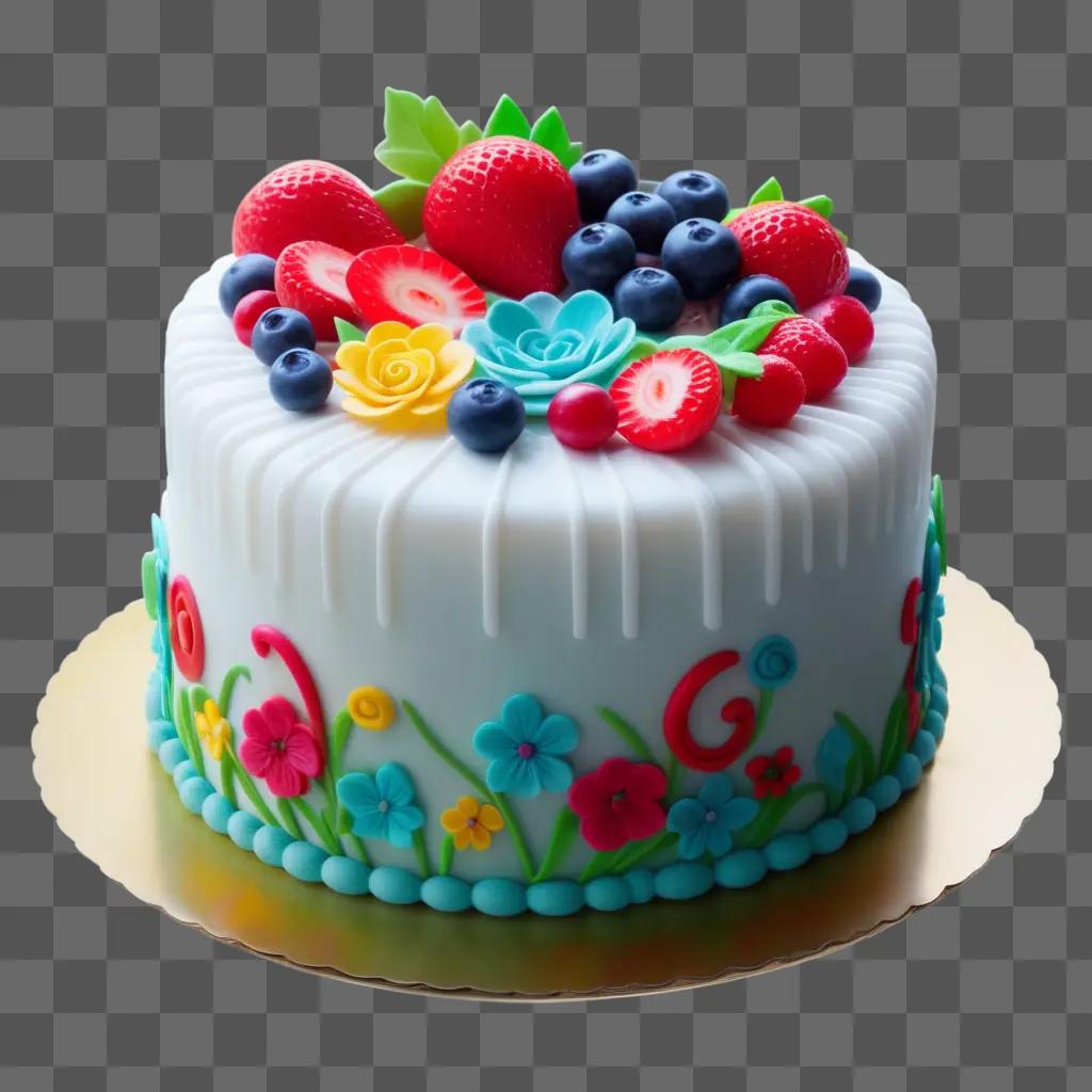 colorful cake with a clear top