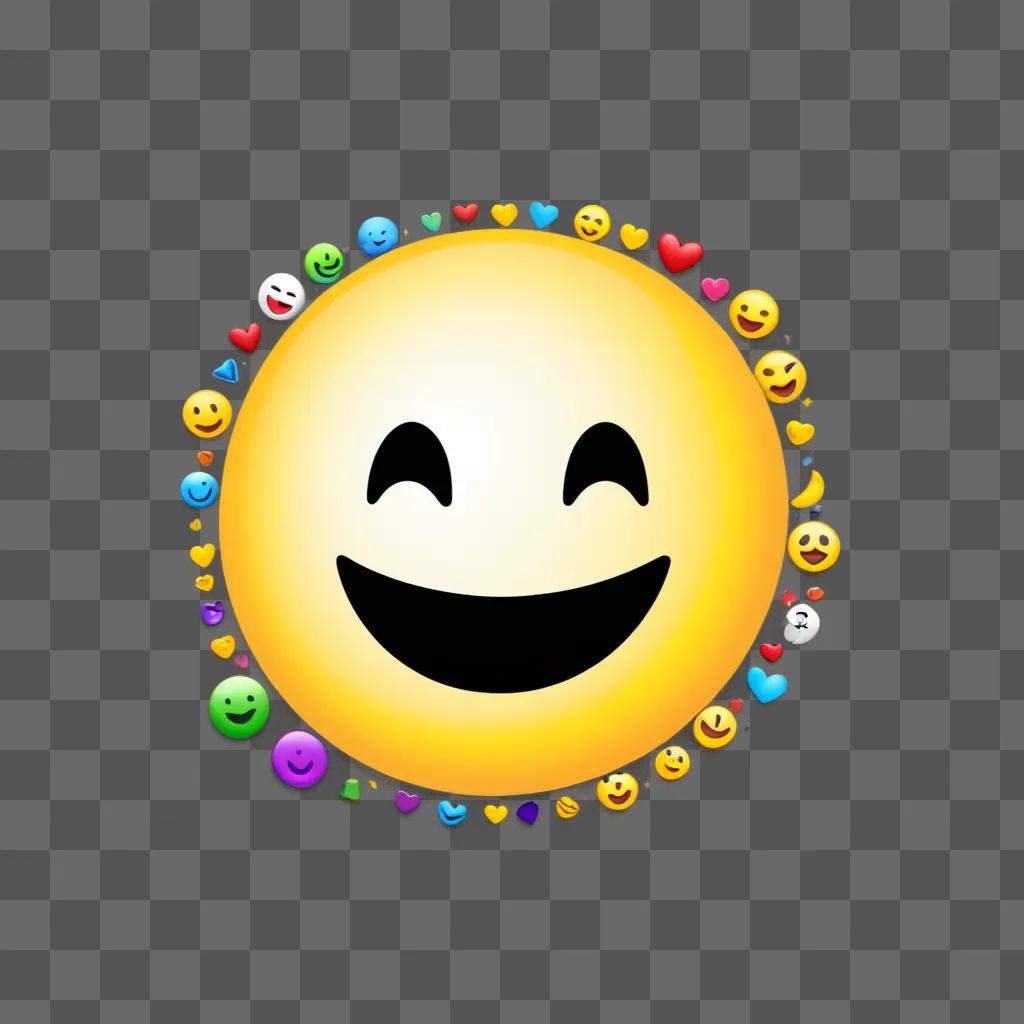 colorful circle of emojis featuring the ahh emoji