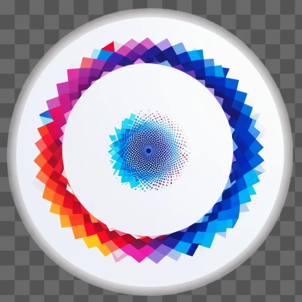 colorful circular art piece