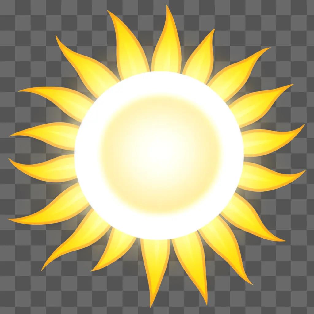 colorful clipart sun with a white circle inside