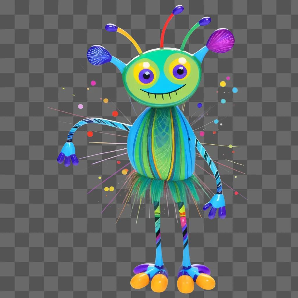 colorful creature with spakles on its body