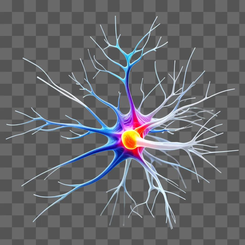 ネットワーク内のニューロンのカラフルな描写