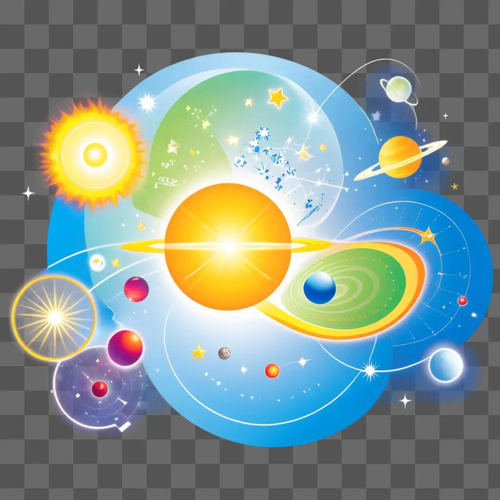 宇宙とその構成要素を色鮮やかに描写