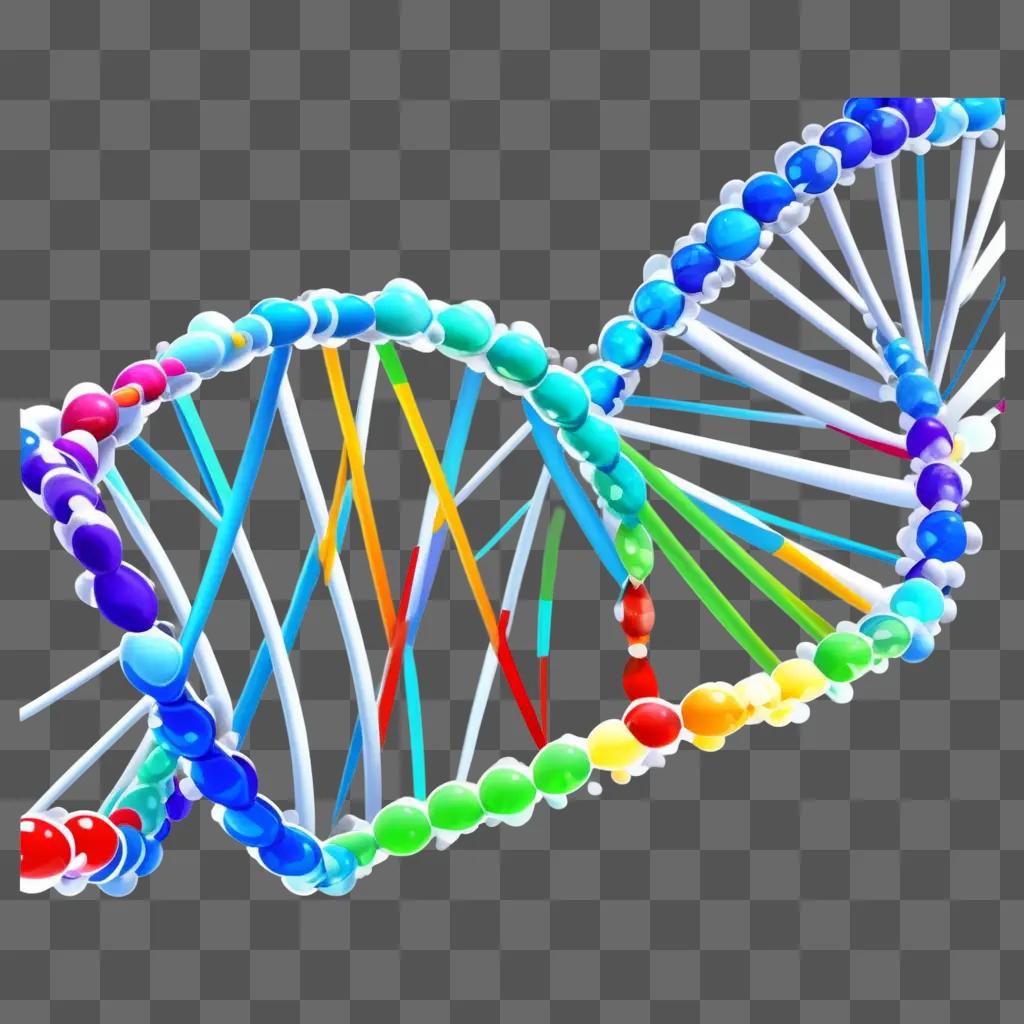 カラフルなDNAクリップアートデザイン