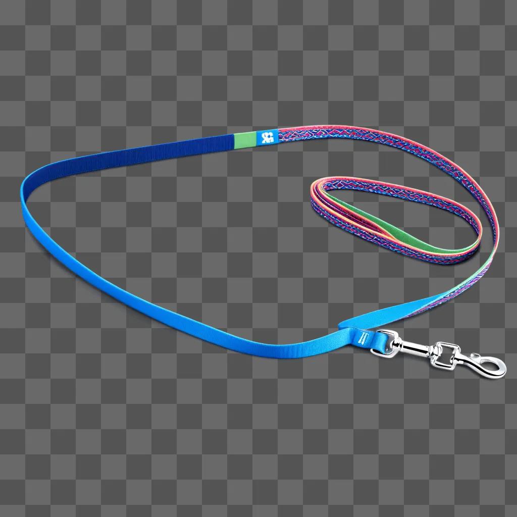 colorful dog leash with a silver clip