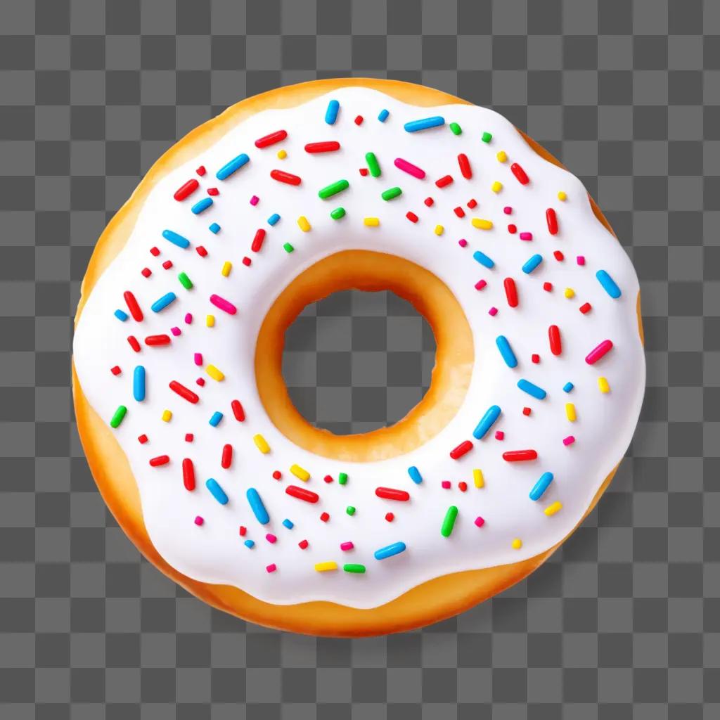 colorful donut with sprinkles on top