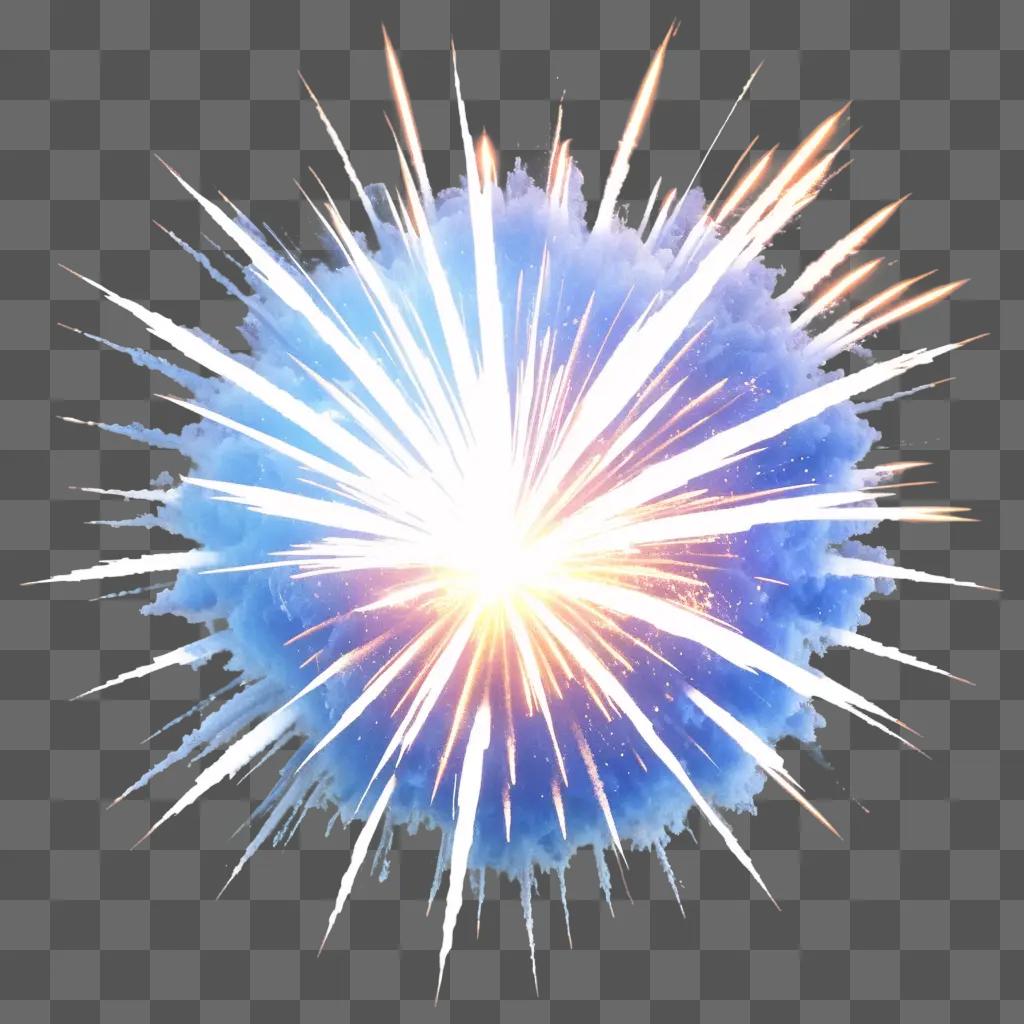 colorful explosion in a transparent background