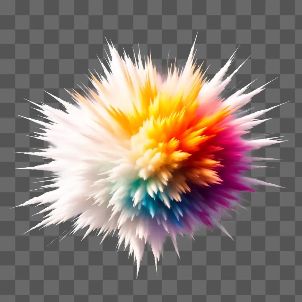 colorful explosion on a transparent background