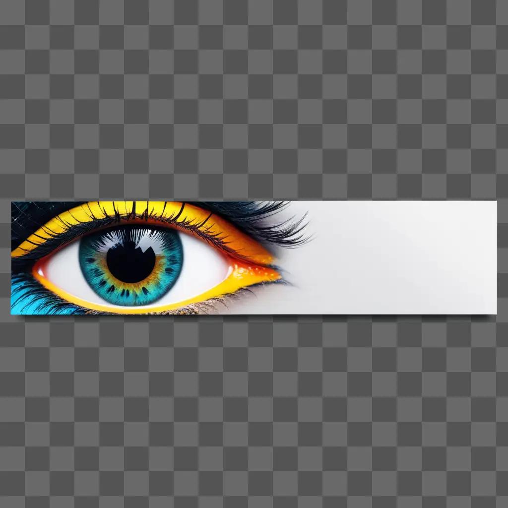 colorful eye in a banner design