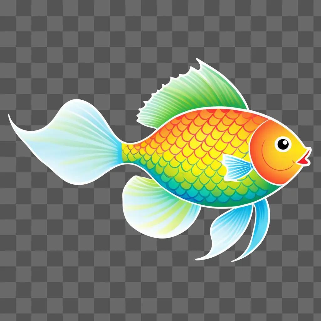 colorful fish drawing for kids