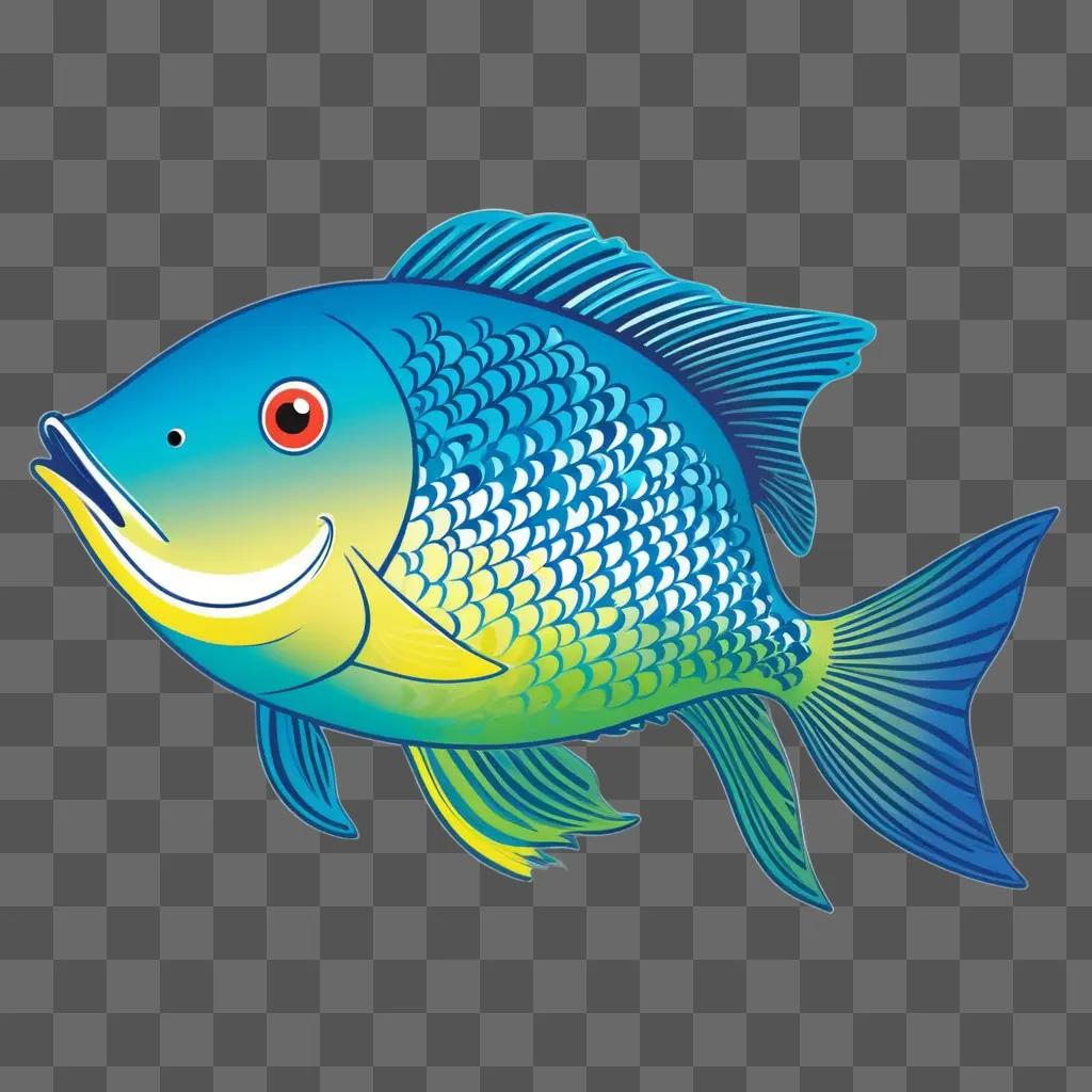 colorful fish drawing for kids