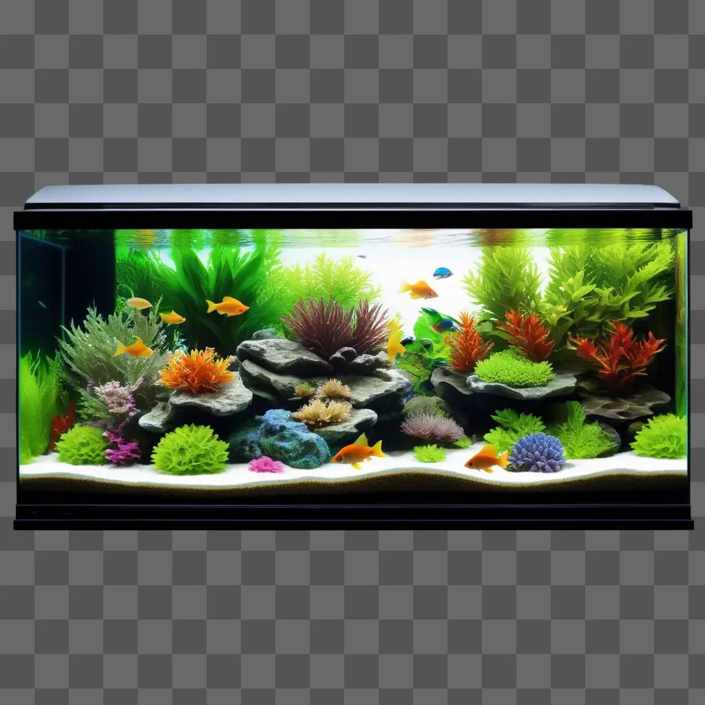 colorful fish tank filled with various aquatic life