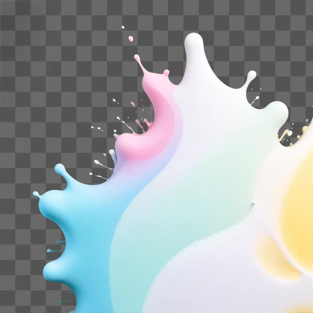 colorful foam pattern on a white background