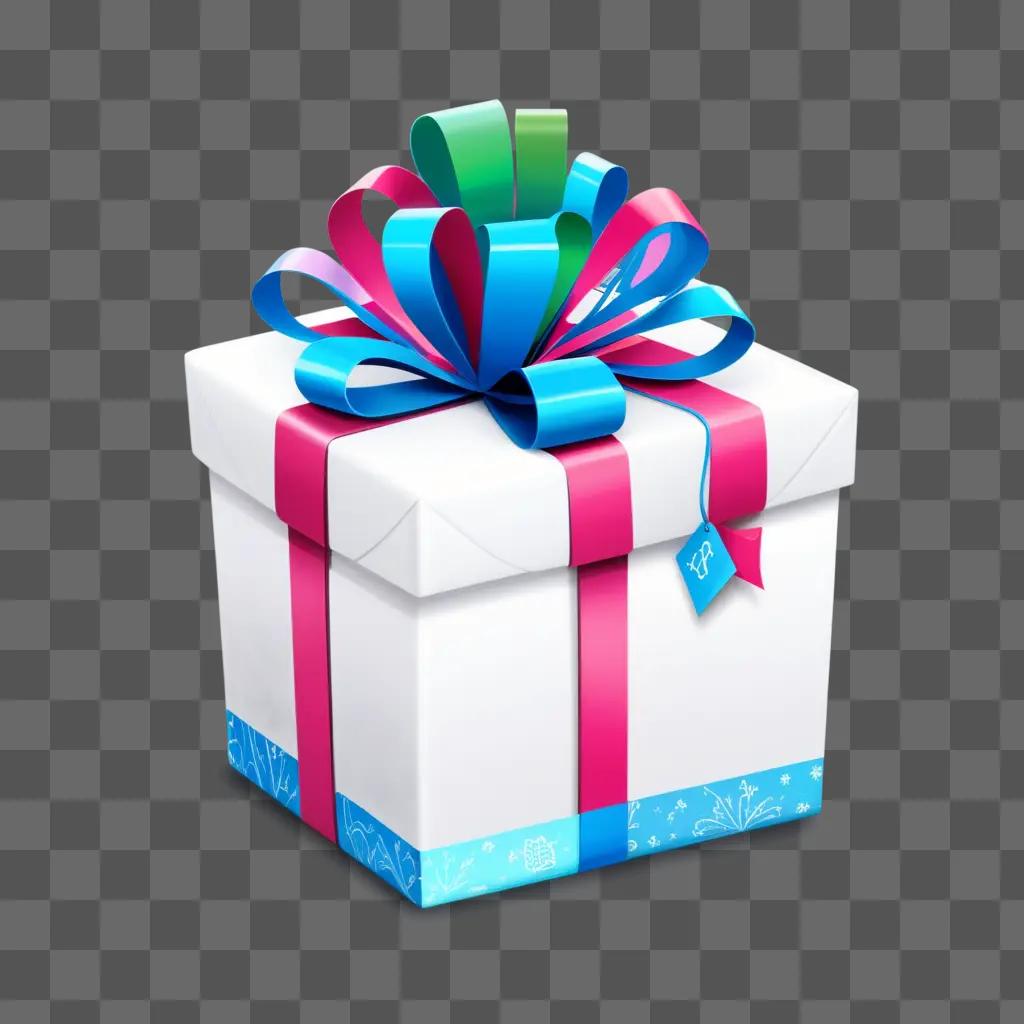 colorful gift with a ribbon and bow