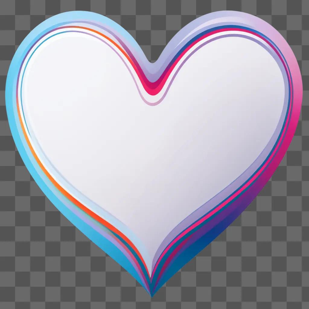 colorful heart clipart on a light purple background