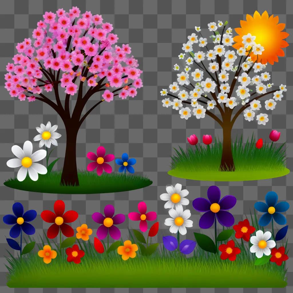 colorful image of flowers in the spring