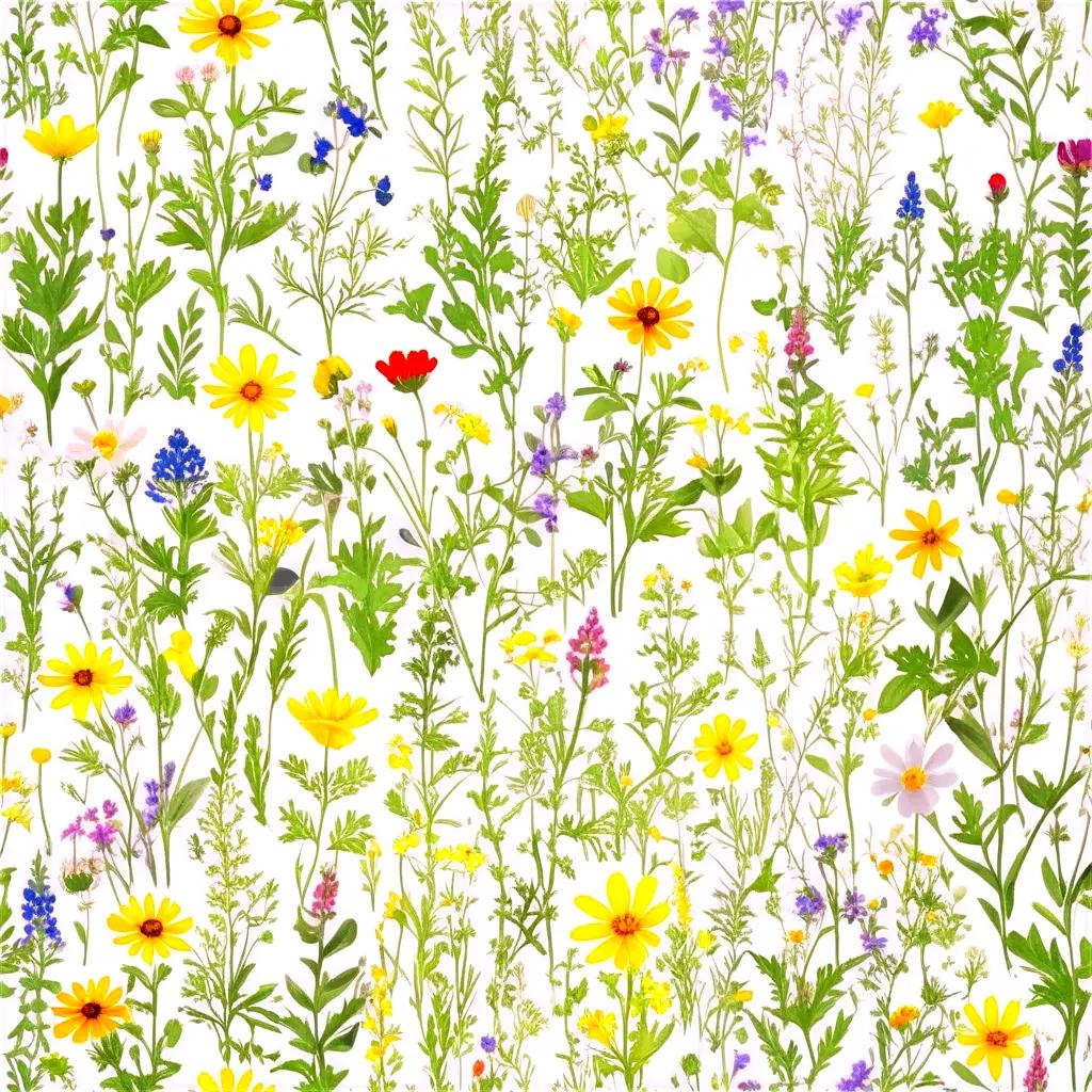 colorful image of wildflowers in a field