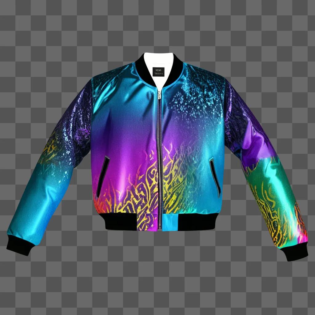 colorful jacket on a blue background