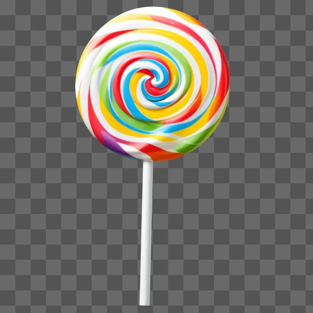 colorful lollipop on a beige background